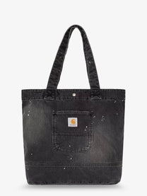 Carhartt Wip Men's Used Effect Black Denim Shopping Bag Black