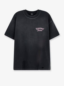 Represent Men's Used Effect Cotton Shirt Black