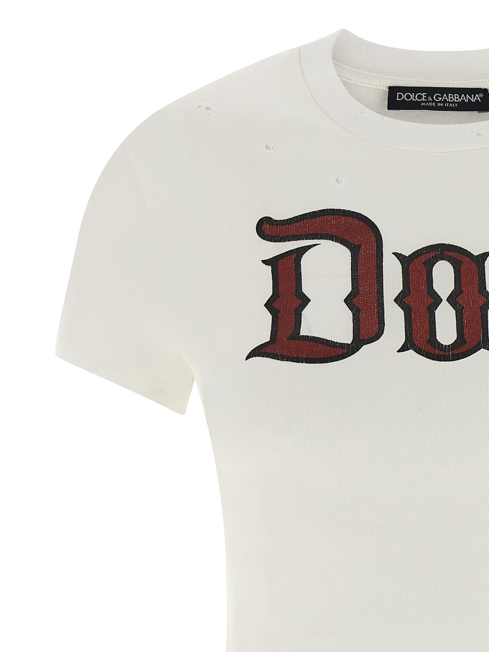 Dolce &amp; Gabbana Used Effect Cotton Shirt White