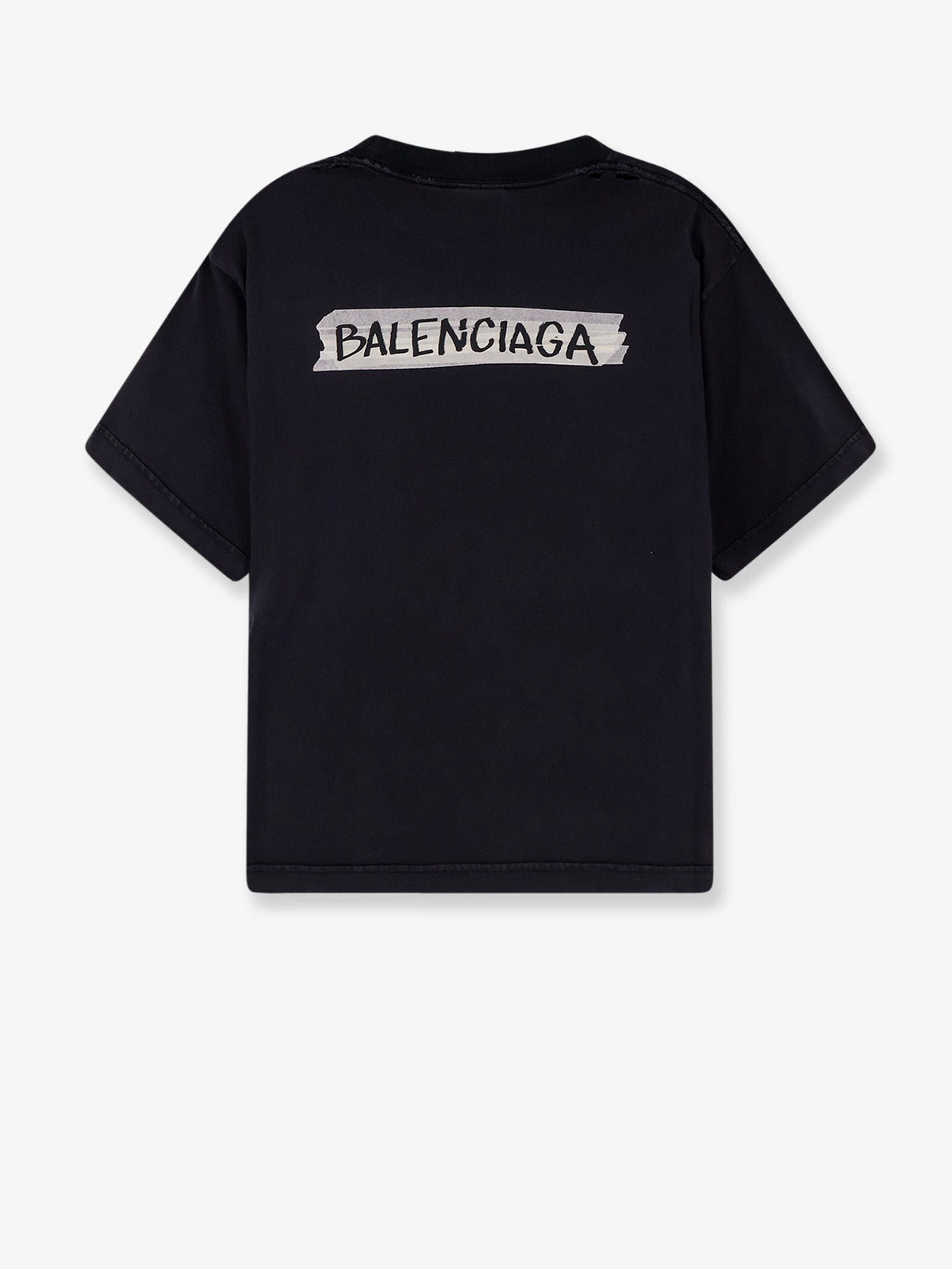 Balenciaga Women's Used Effect Cotton Shirt Black, view 2