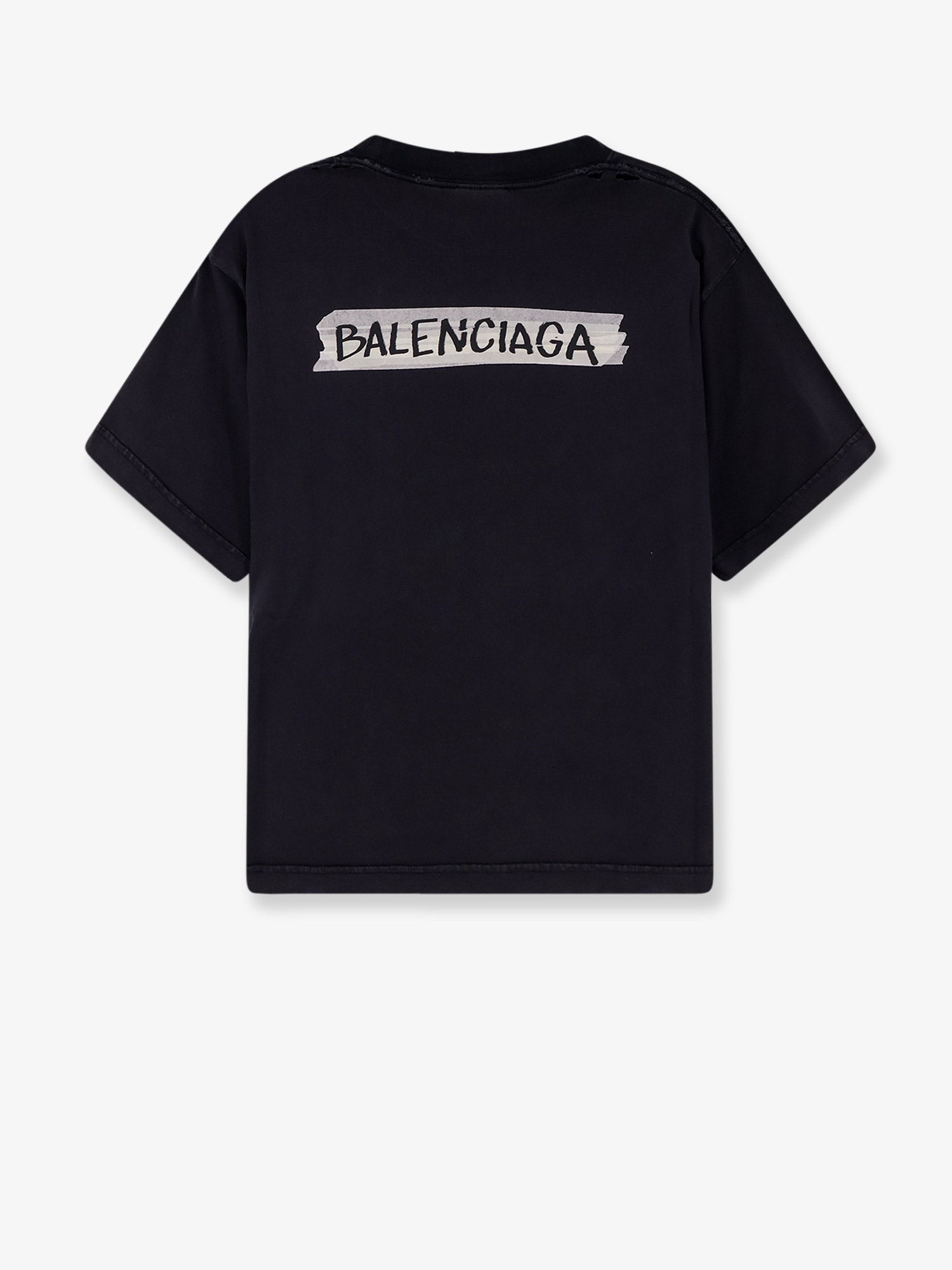 Balenciaga Women's Used Effect Cotton Shirt Black