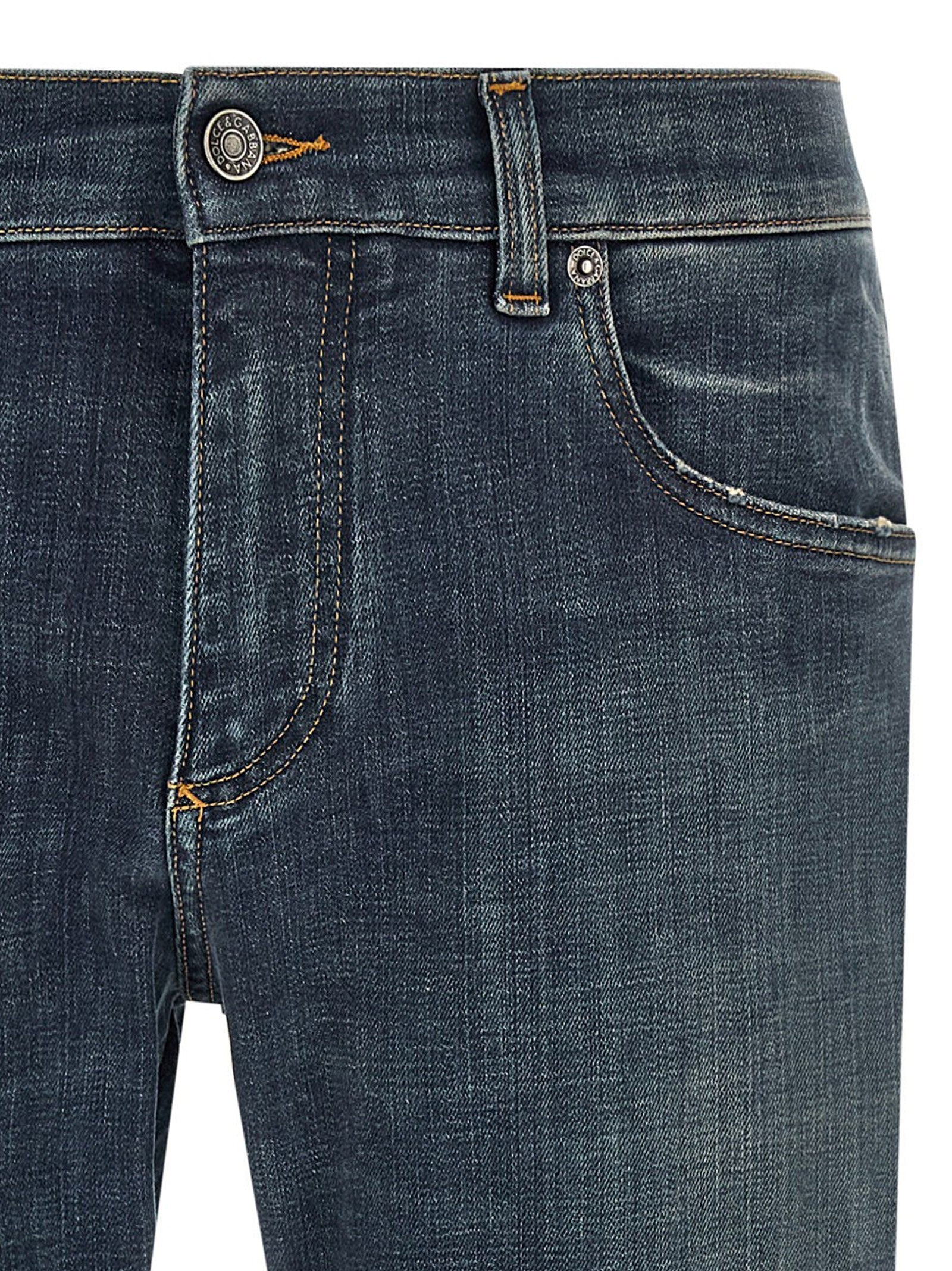 Dolce &amp; Gabbana Used Effect Jeans Blue