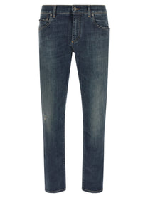 Dolce &amp; Gabbana Used Effect Jeans Blue