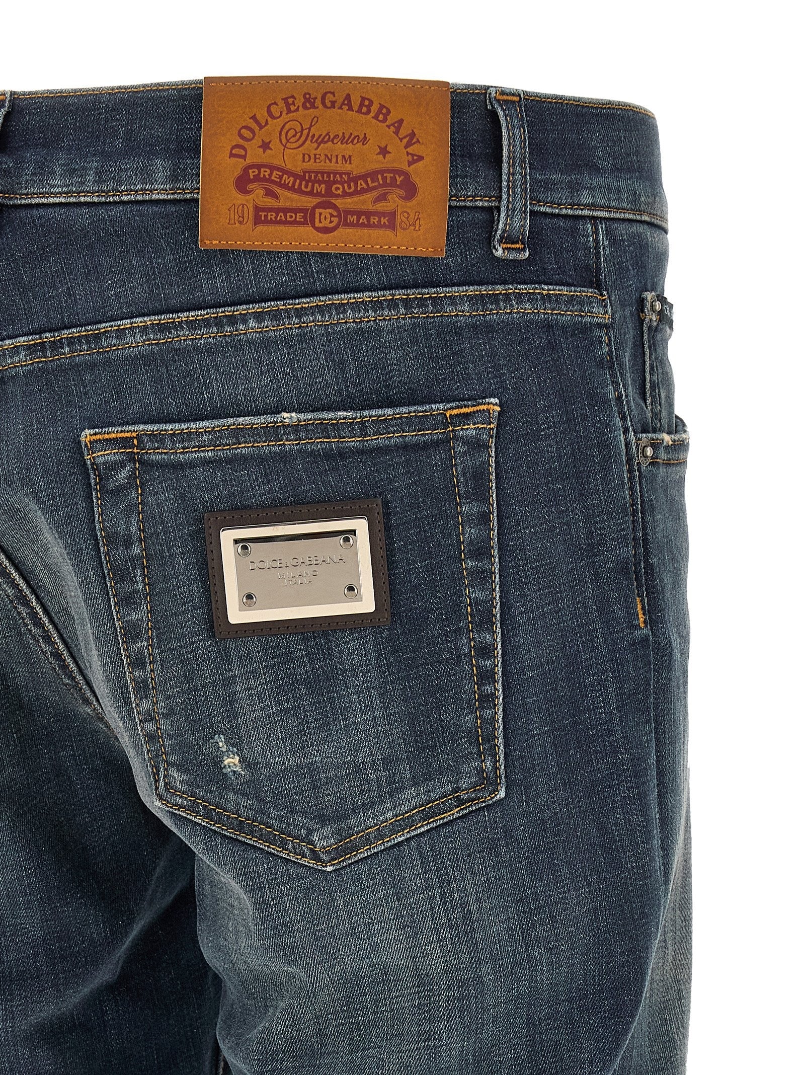 Dolce &amp; Gabbana Used Effect Jeans Blue