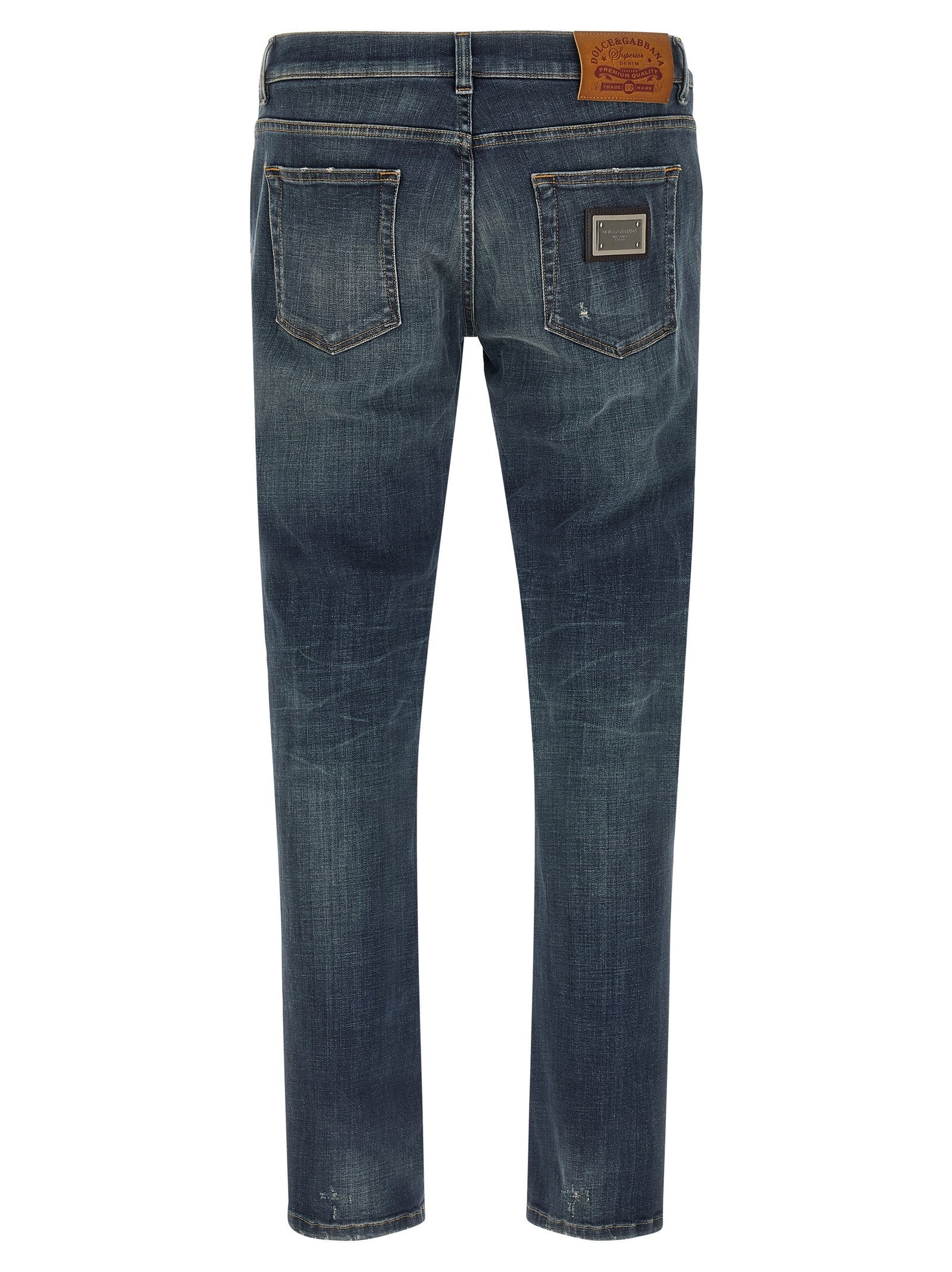 Dolce &amp; Gabbana Used Effect Jeans Blue