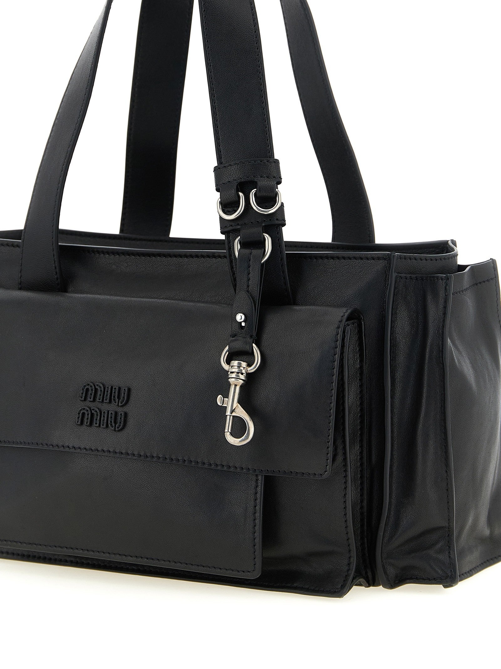Miu Miu Utilitaire Shopping Bag Black
