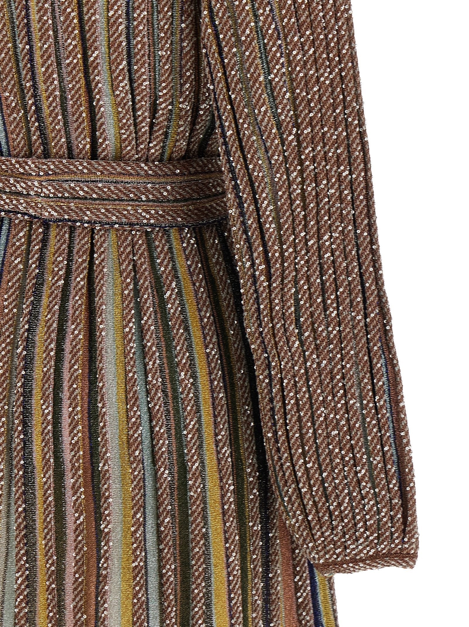 Missoni Neck and Belt Dress Gold