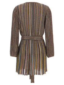 Missoni Neck and Belt Dress Gold