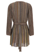 Missoni Neck and Belt Dress Gold, view 2