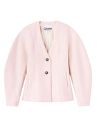 Ganni Women's Neck Blazer Blue