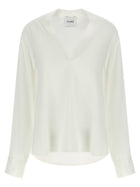 Nude Lucy Neck Blouse White
