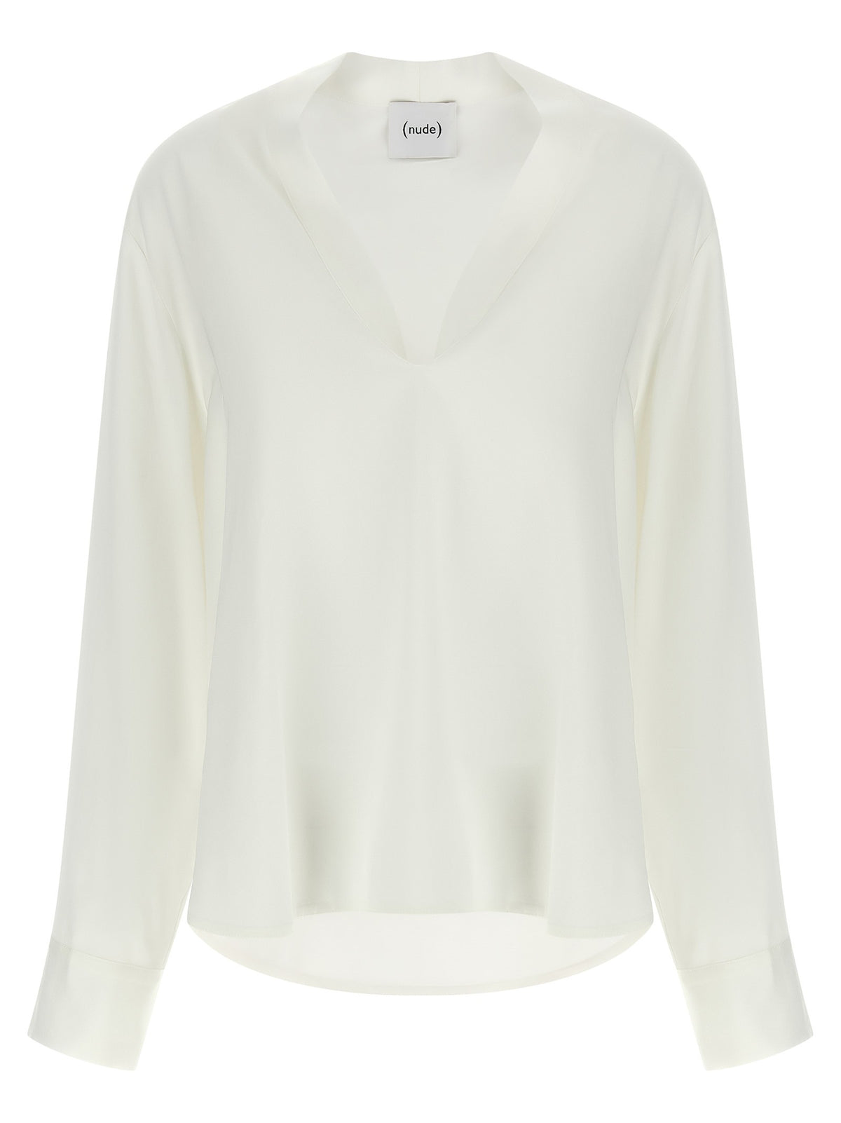 Nude Lucy Neck Blouse White