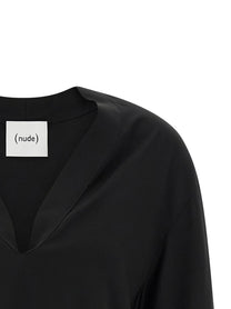 Nude Lucy Neck Blouse Black