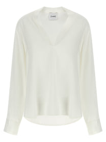 Nude Lucy Neck Blouse White