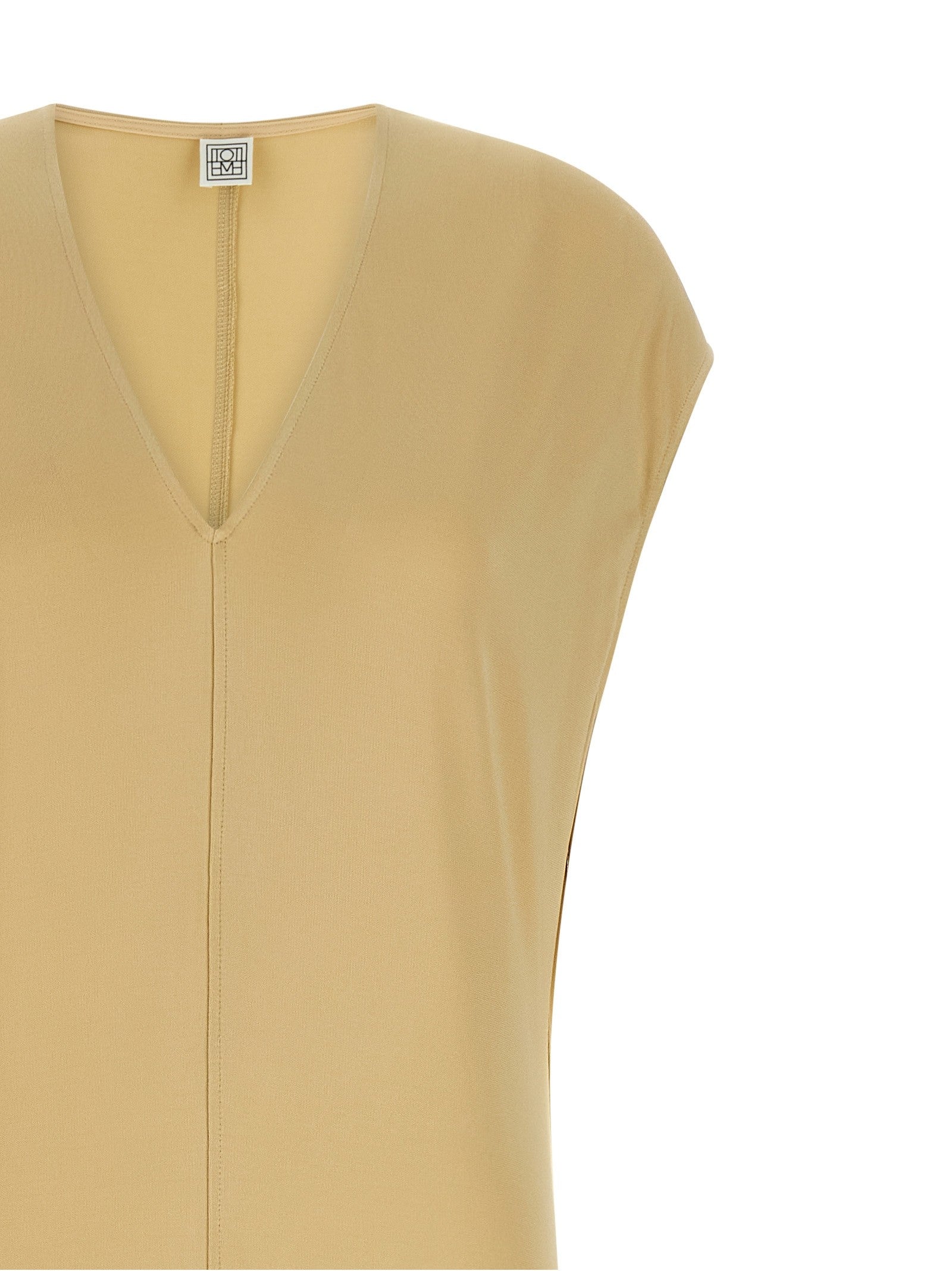 Toteme Neck Dress Beige