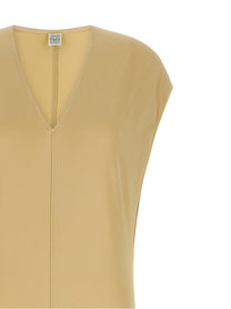 Toteme Neck Dress Beige