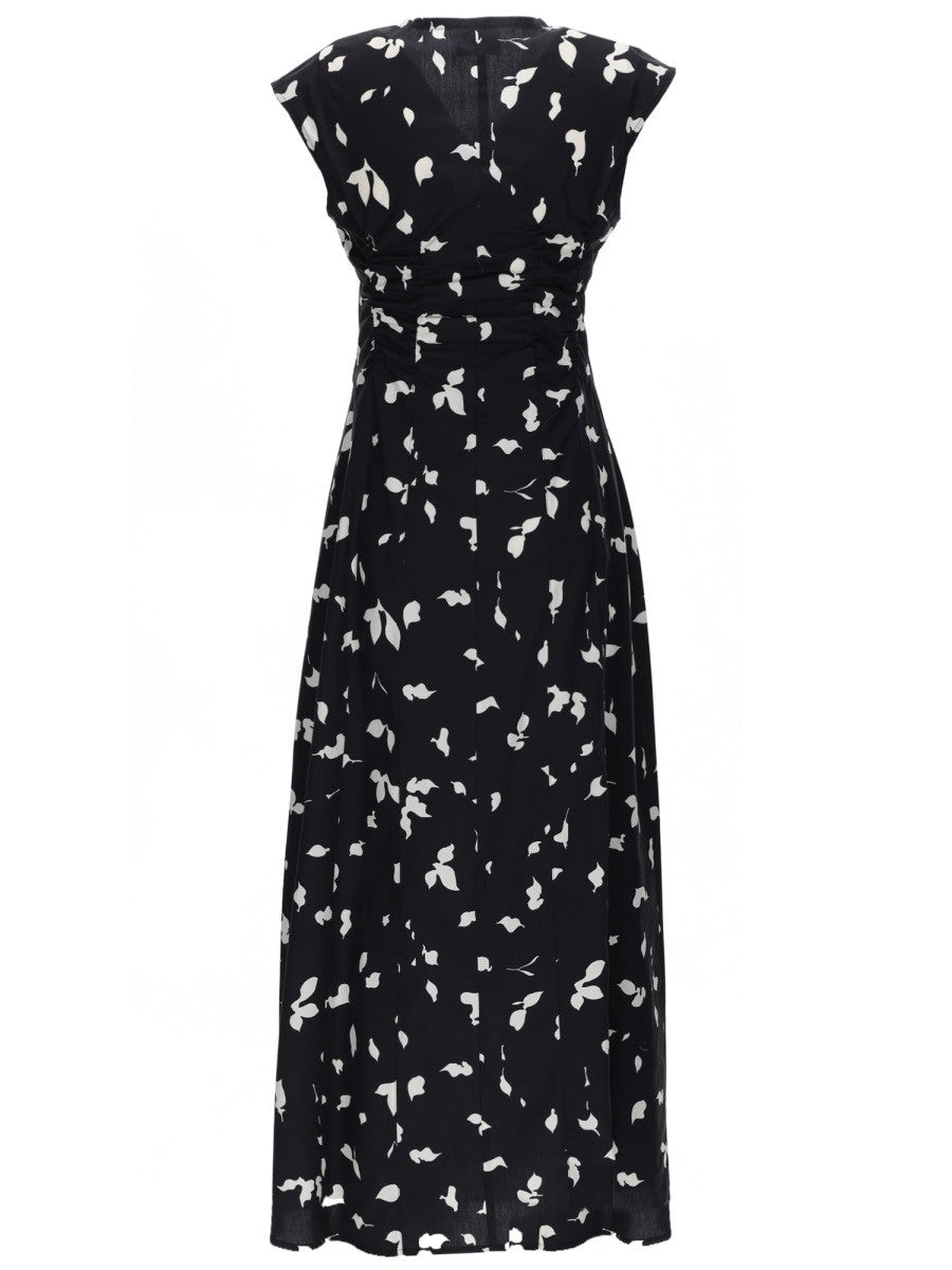 Alysi Women's Neck Long Dress Black