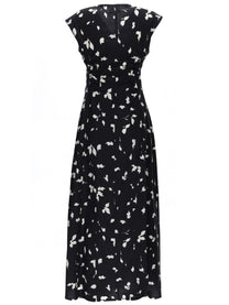 Alysi Women's Neck Long Dress Black
