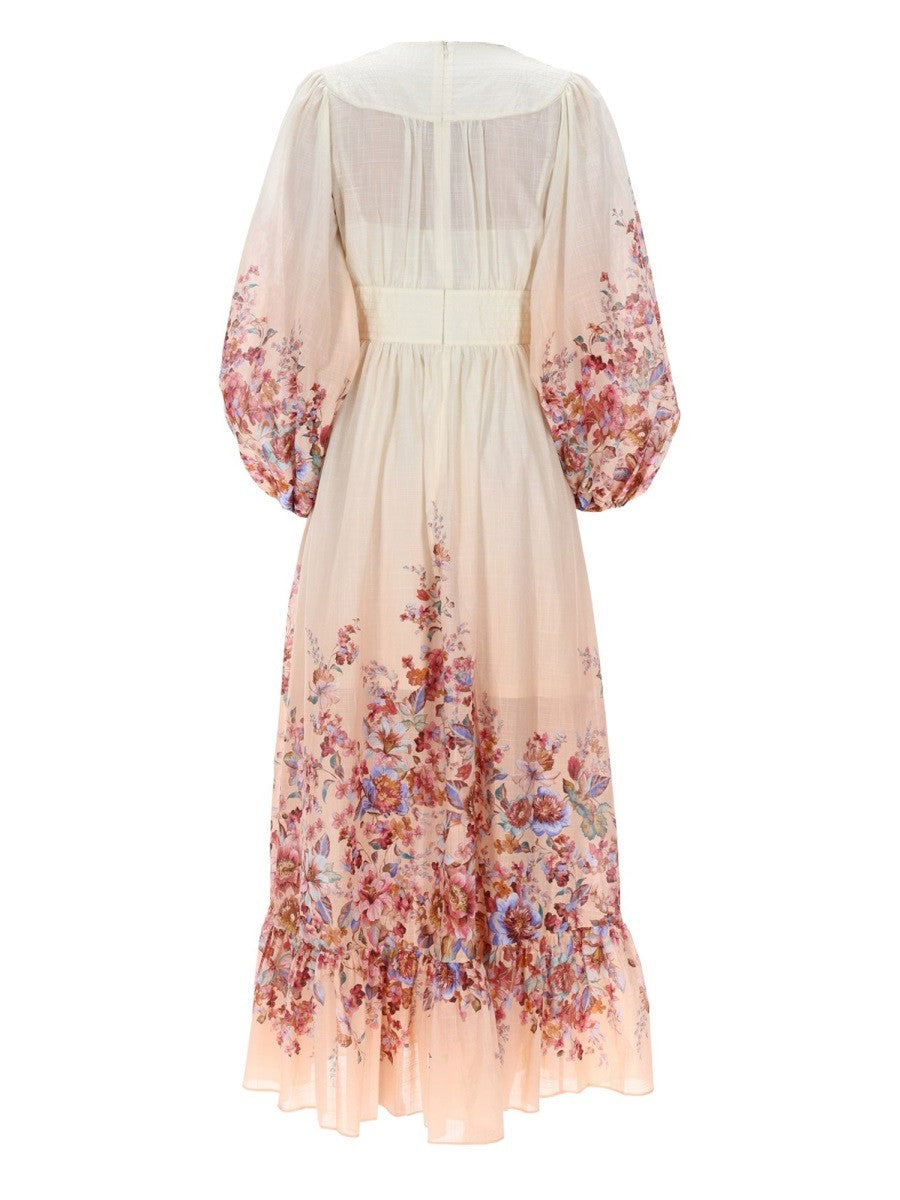 Zimmermann Women's Neck Long Dress Multicolor