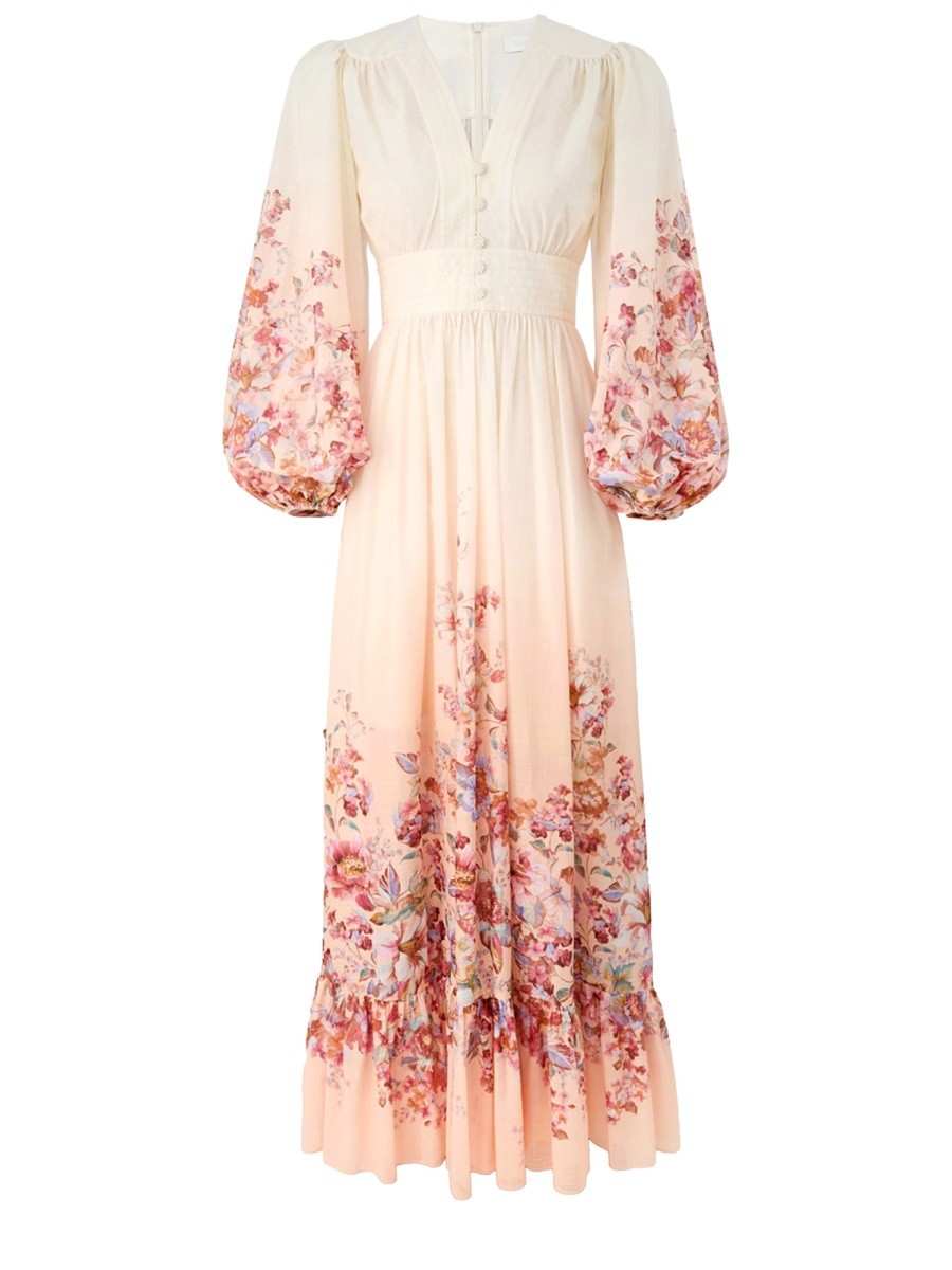 Zimmermann Women's Neck Long Dress Multicolor