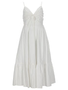 Michael Kors Women's Neck Midi Dress White