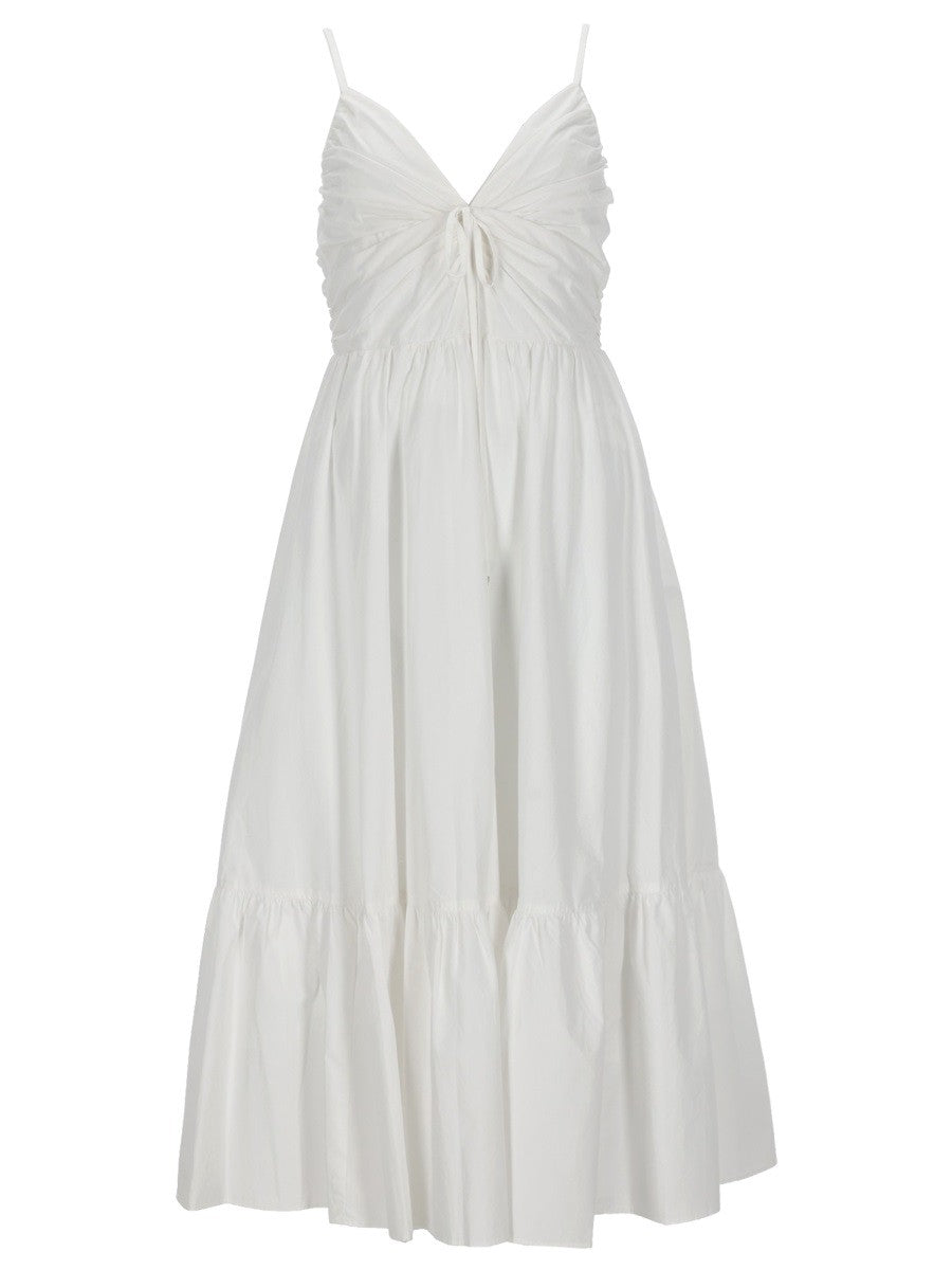Michael Kors Women's Neck Midi Dress White