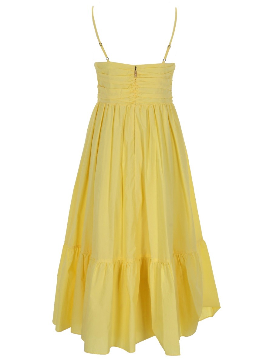 Michael Kors Women's Neck Midi Dress Yellow