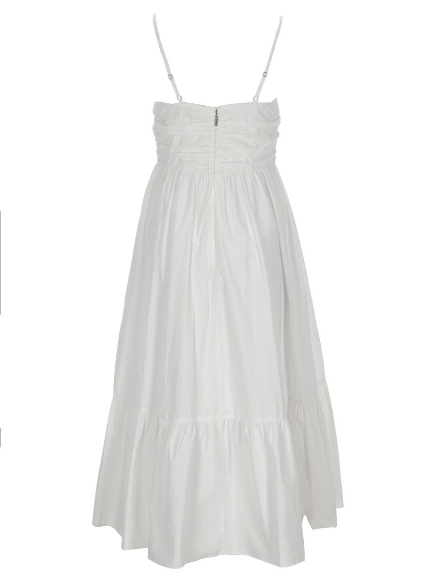 Michael Kors Women's Neck Midi Dress White