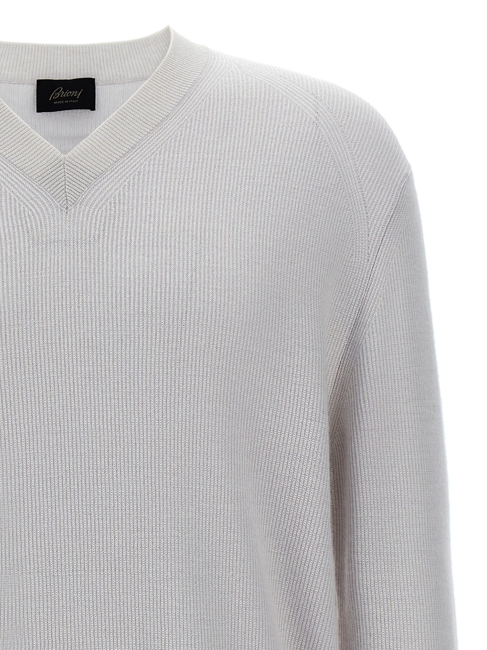 Brioni Neck Sweater White