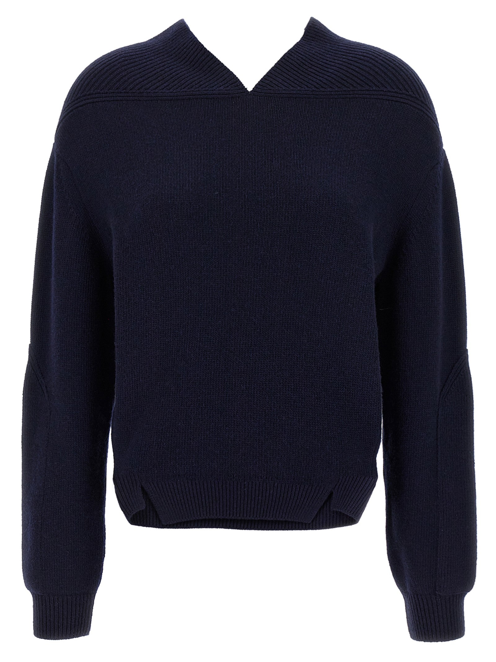 Victoria Beckham Neck Yoke Detail Sweater Blue