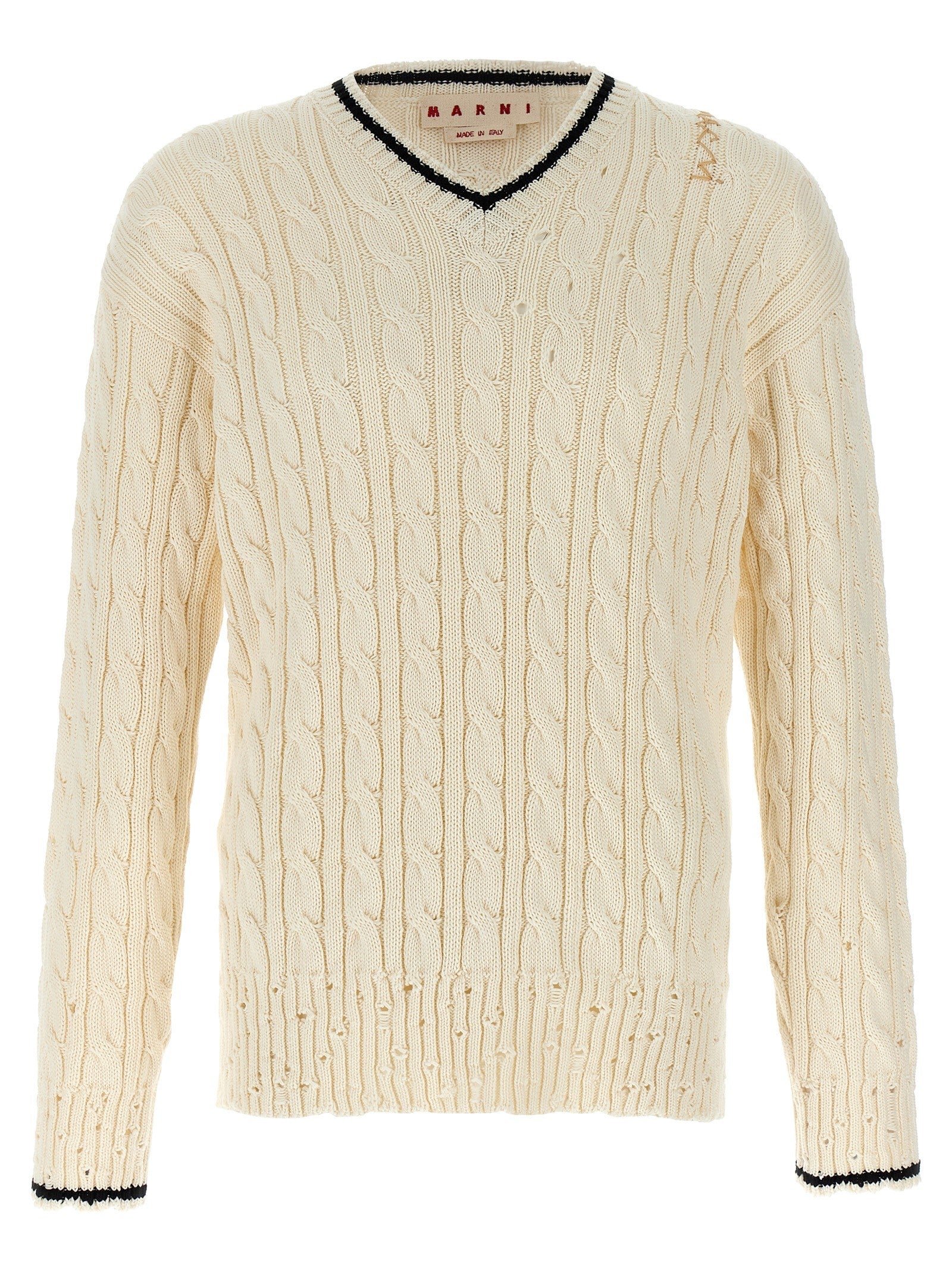 Marni Neckline Sweater White