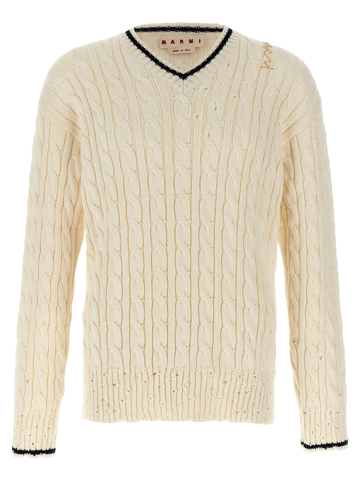 Marni Neckline Sweater White