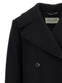 Dries Van Noten Vafel Coat Black