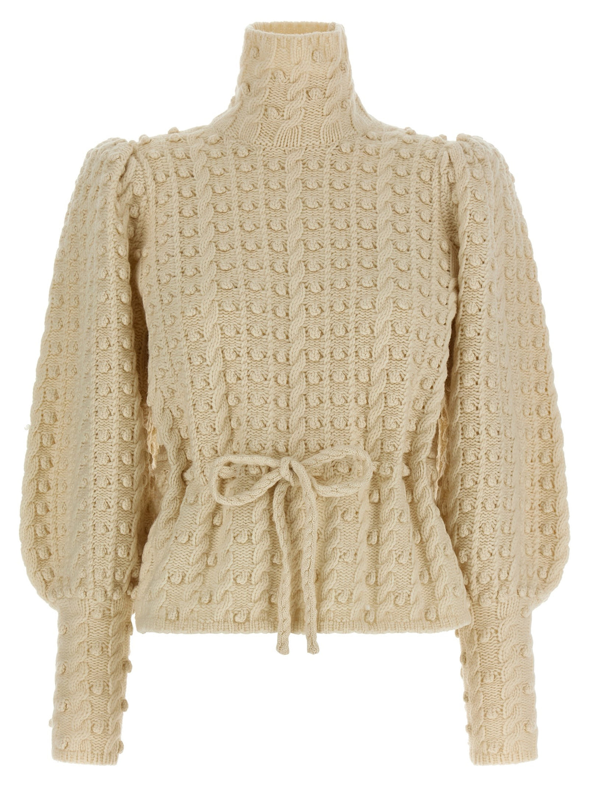Zimmermann Vailant Wool Bauble Sweater White