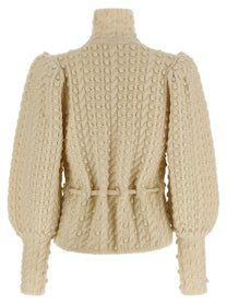 Zimmermann Vailant Wool Bauble Sweater White