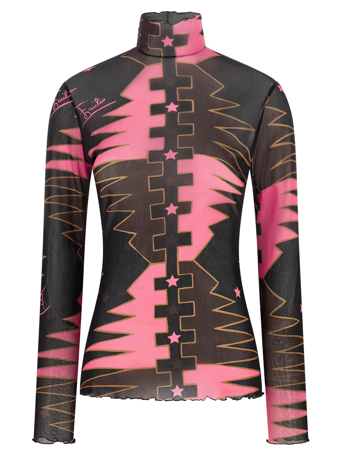 Emilio Pucci Valdimontone Tulle Top Gold