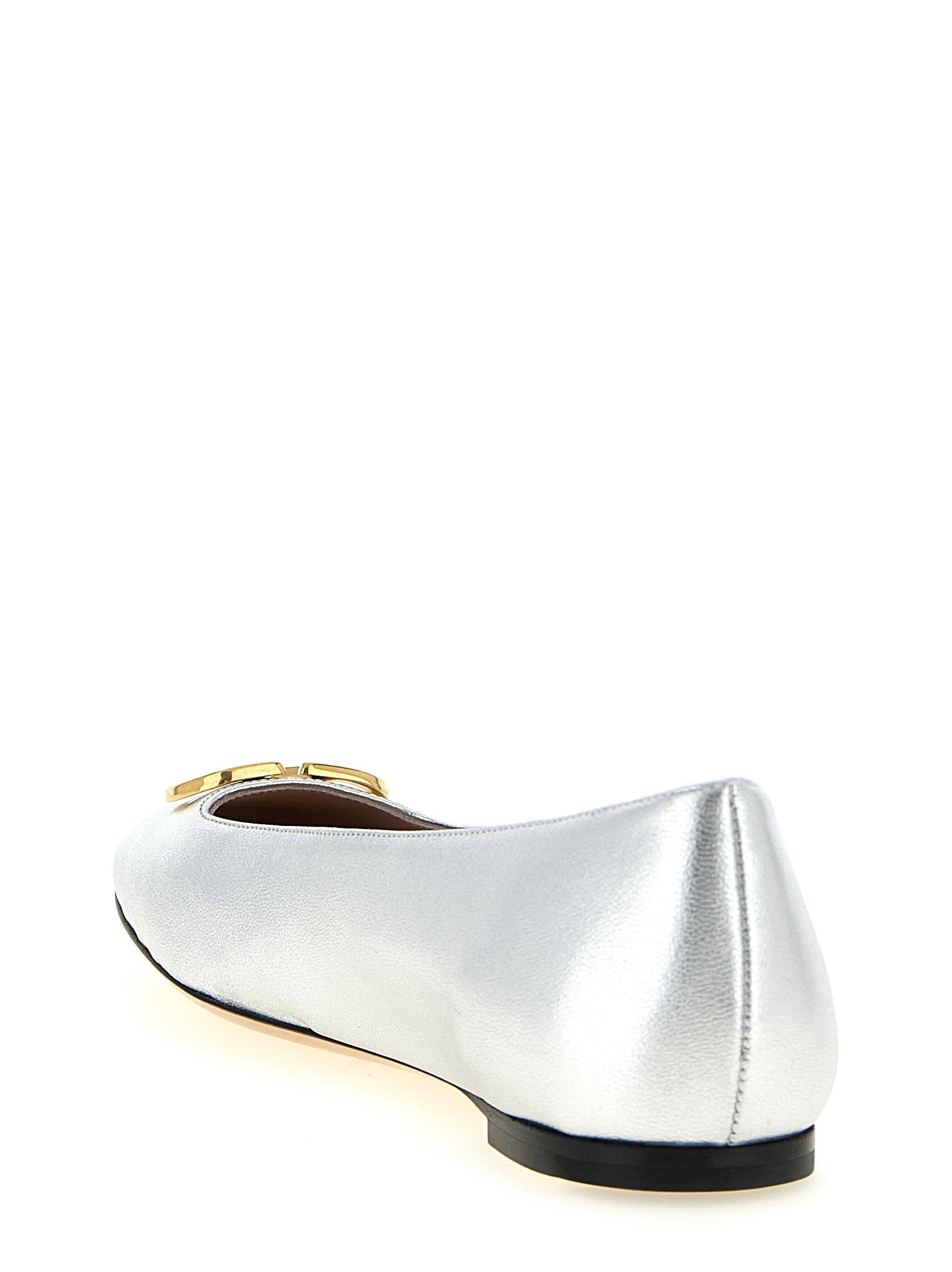 Valentino Valenitno Garavani Vlogo Signature Ballet Flats Silver