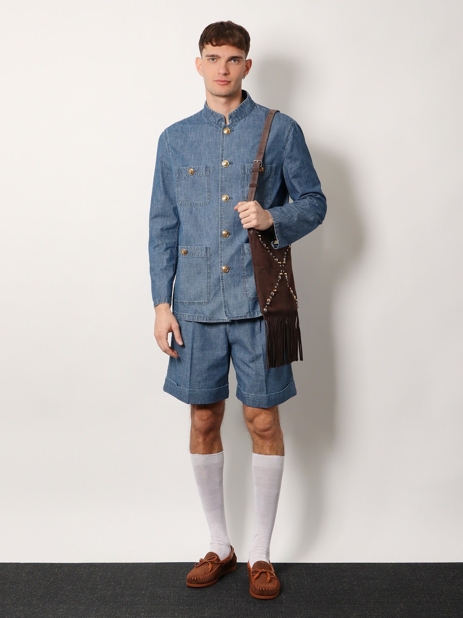 Valentino Men's Valentino Denim Sahariana Jacket Blue