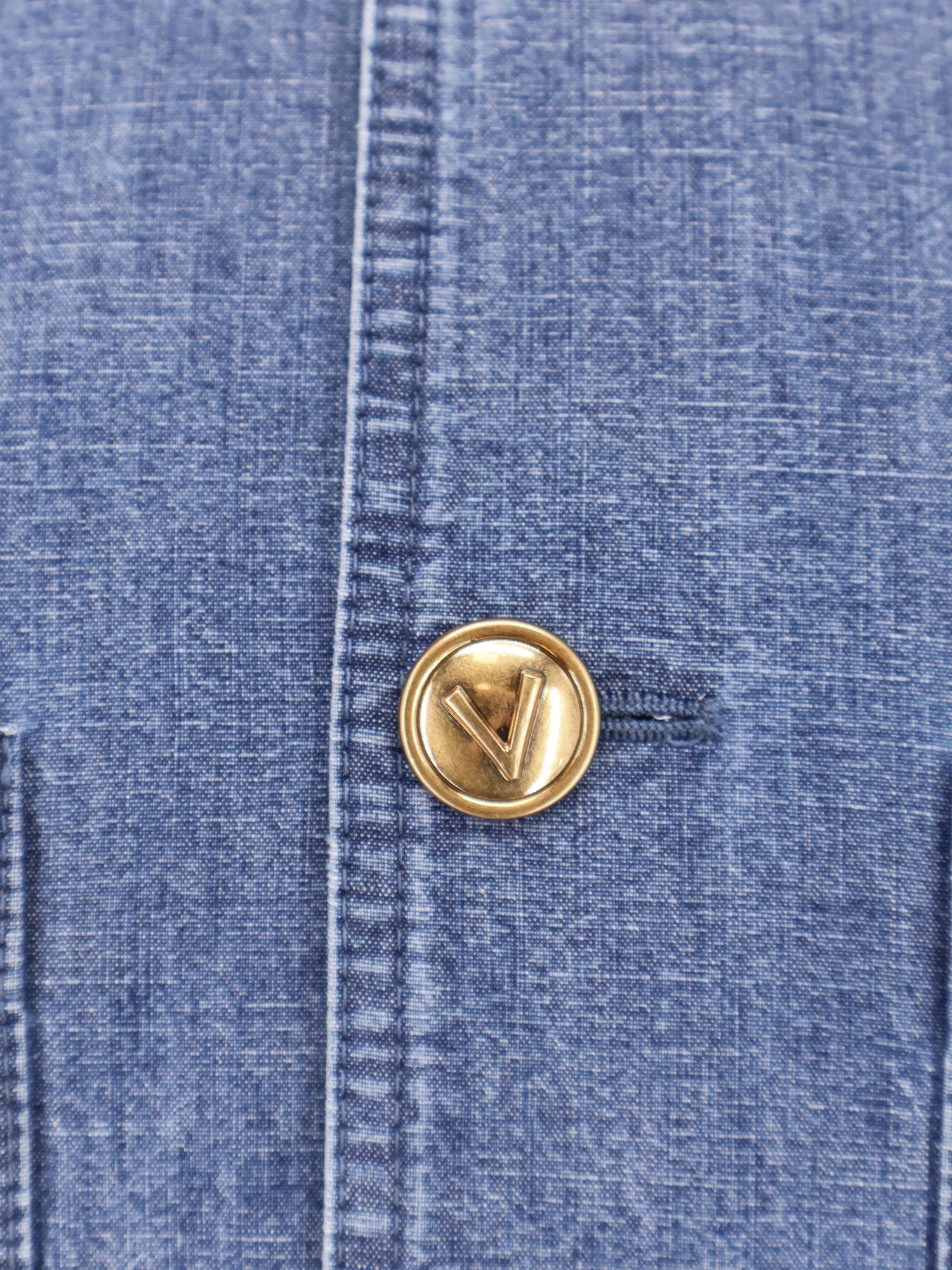 Valentino Men's Valentino Denim Sahariana Jacket Blue