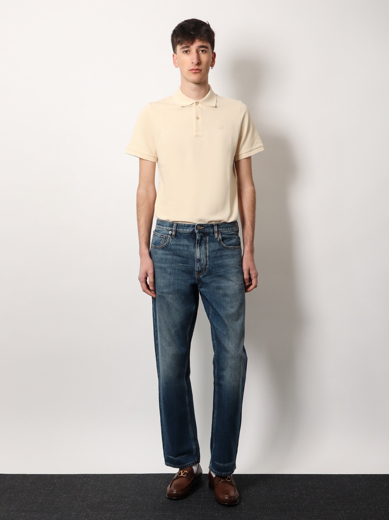 Valentino - Valentino Cotton Piquet Polo Shirt With Vlogo Embroidery - Men’s Tops