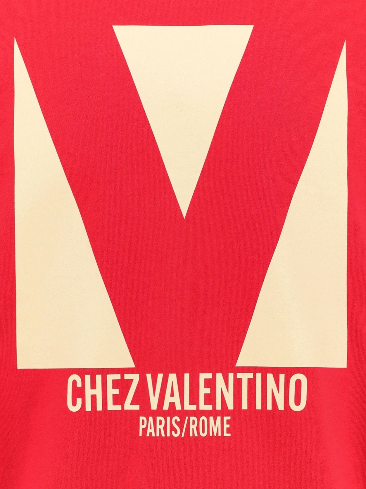 Valentino - Valentino Cotton T Shirt With ’Chez Valentino’ Print - Men’s Tops