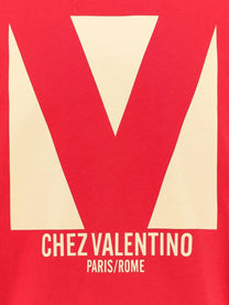 Valentino - Valentino Cotton T Shirt With ’Chez Valentino’ Print - Men’s Tops