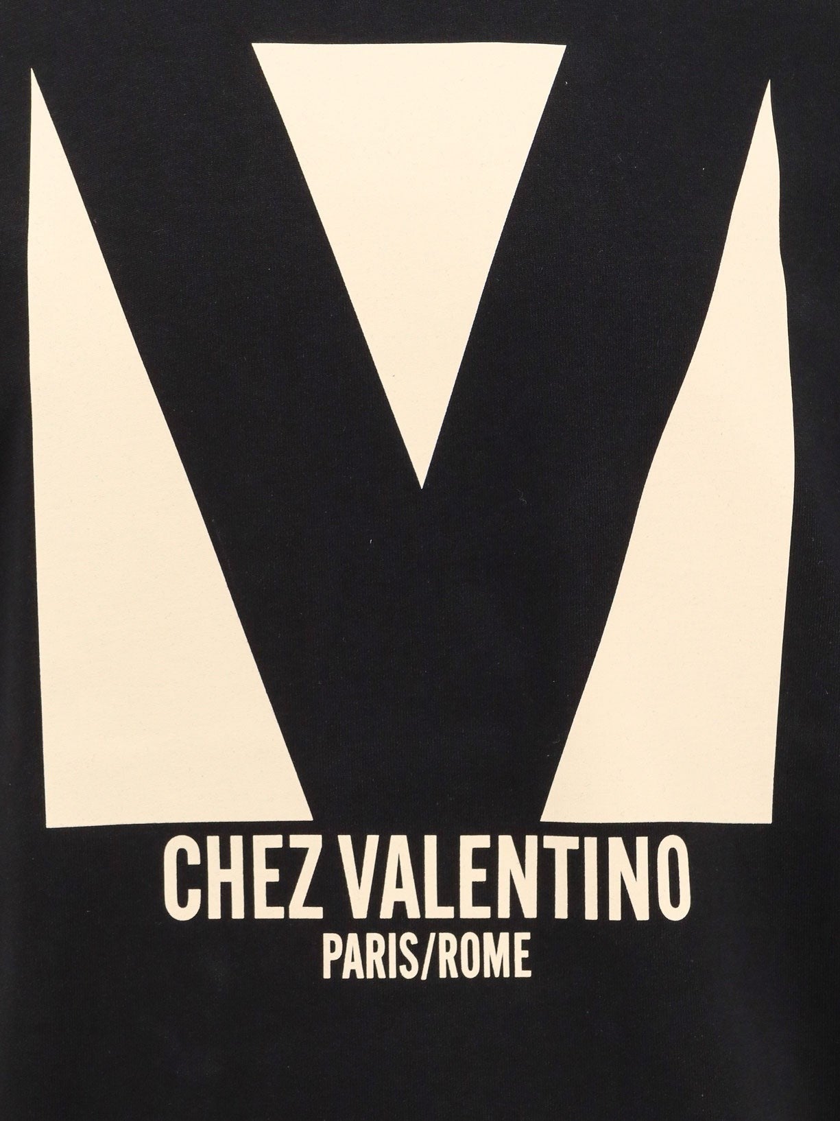 Valentino - Valentino Cotton T Shirt With ’Chez Valentino’ Print - Men’s Tops