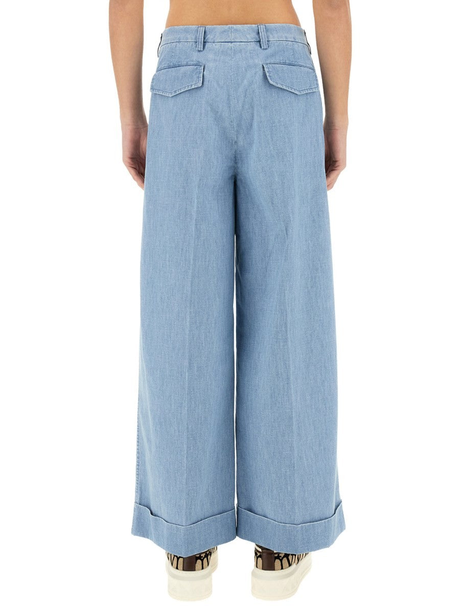 Valentino - Denim Pants With Lapels - Home-&gt;Man-&gt;Clothing-&gt;Jeans