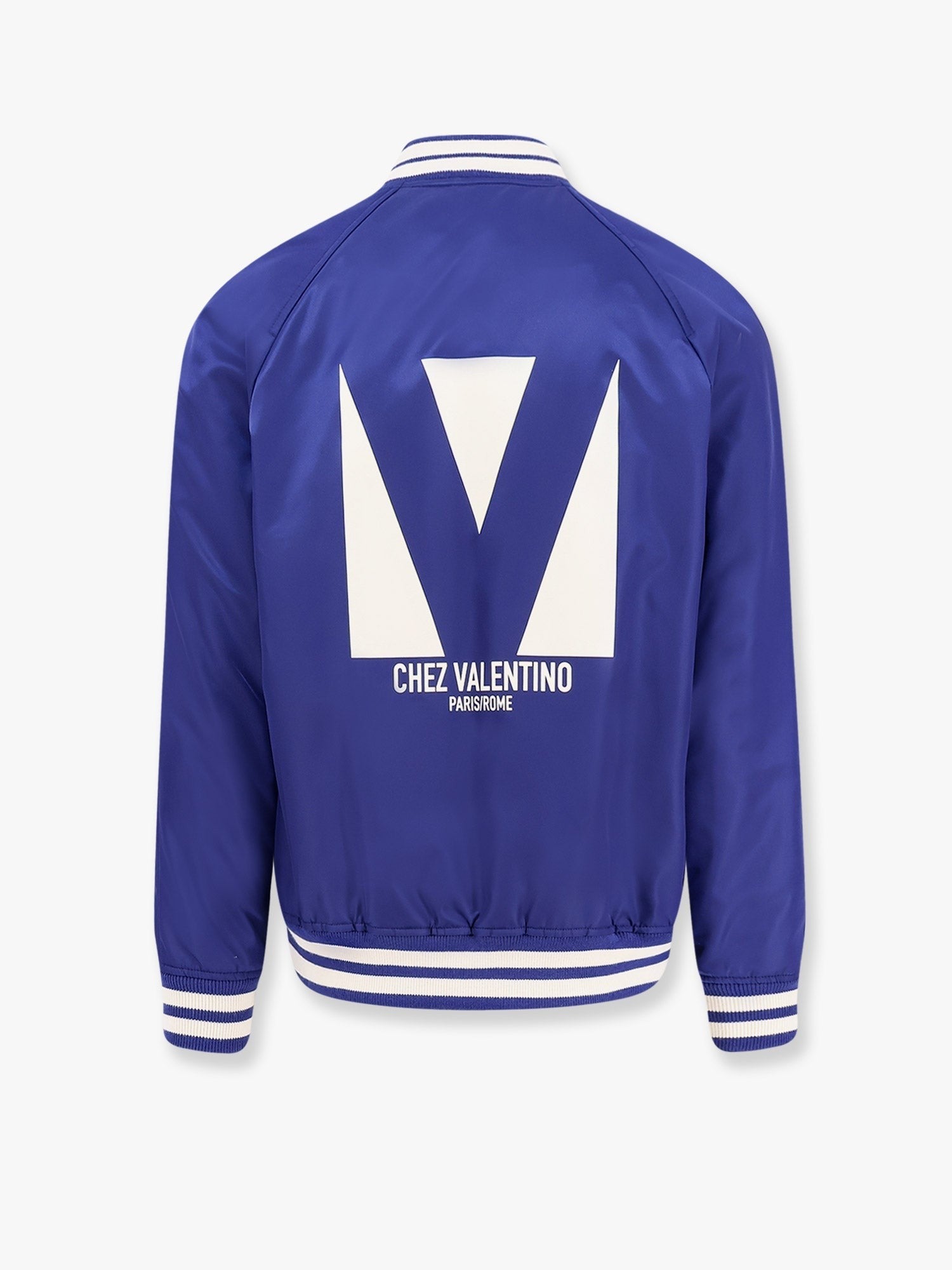 Valentino - Valentino Nylon Jacket With Frontal And Back Chez Valentino Print - Men’s Tops