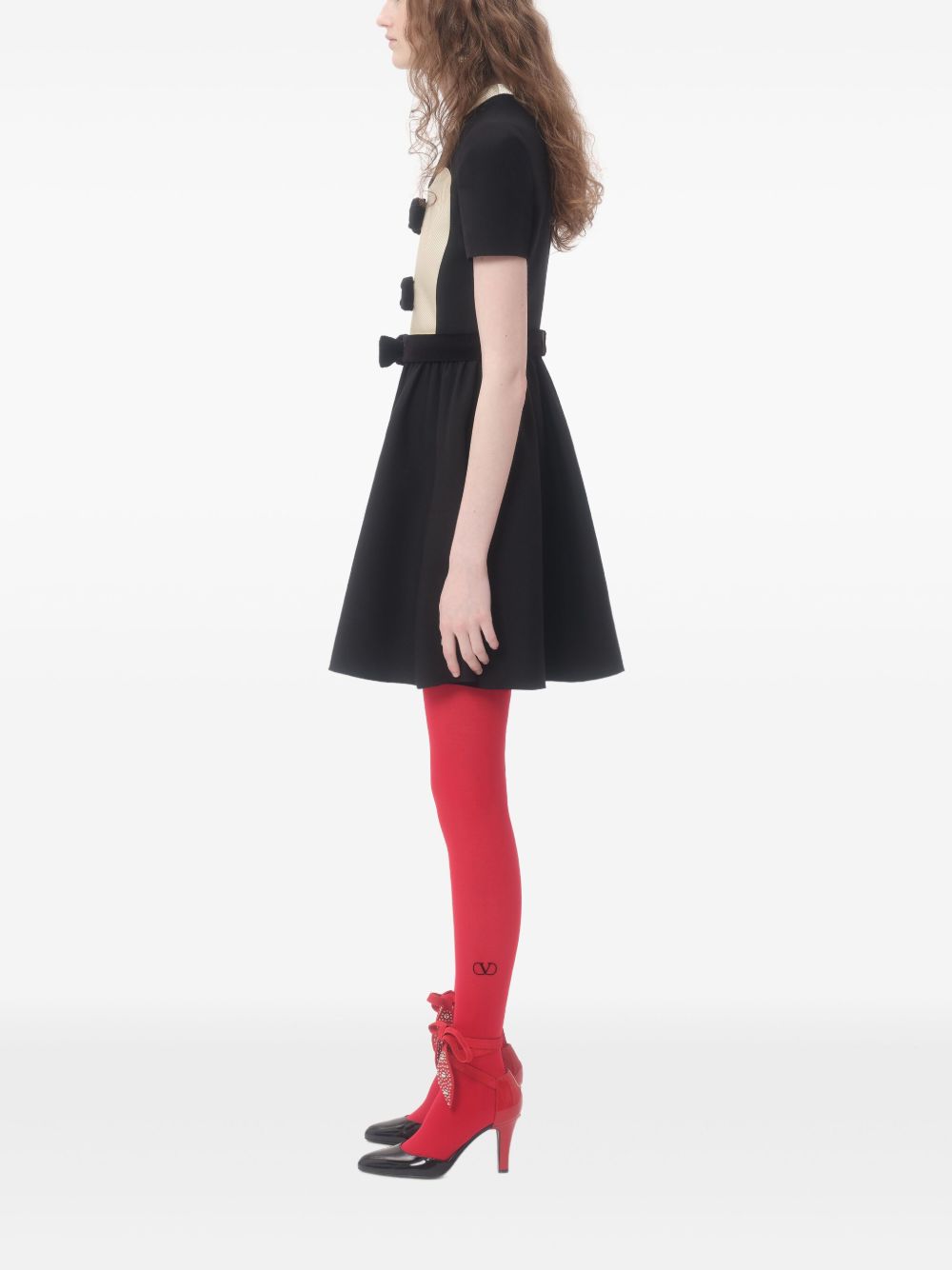 Valentino - Valentino crepe couture short dress with bows - Women’s Clothing