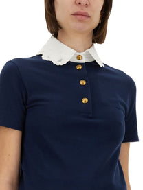 Valentino - Valentino Embroidered Cotton Sweatshirt Polo Shirt - Women’s Tops