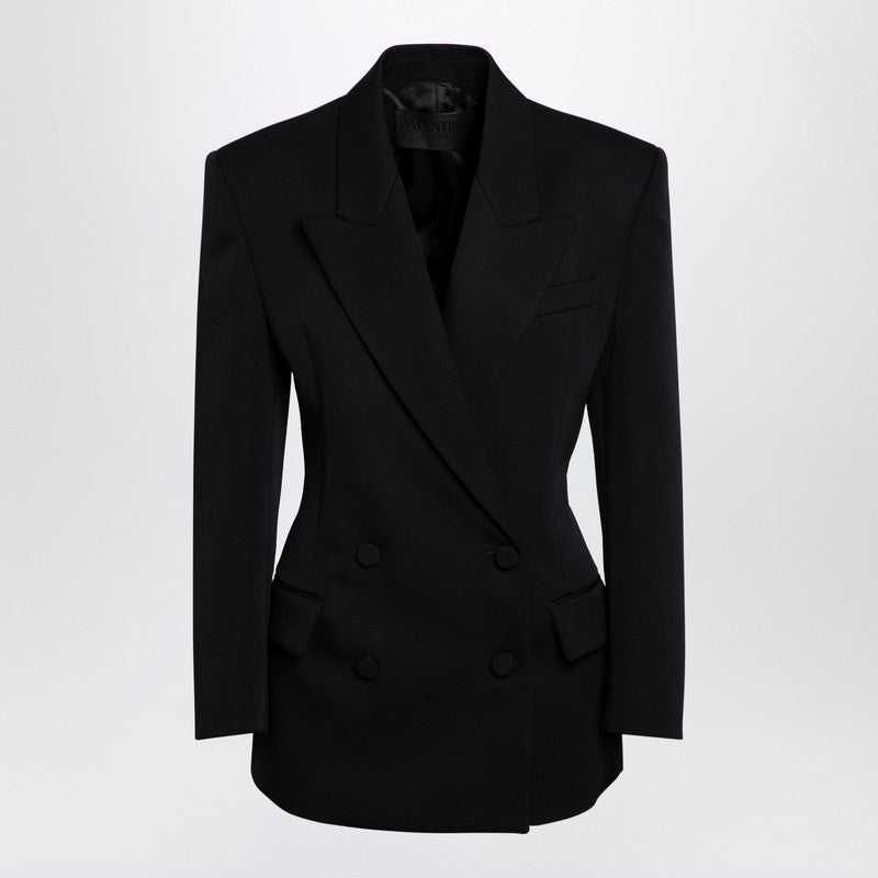 Valentino - Valentino Black wool double-breasted jacket - Jackets