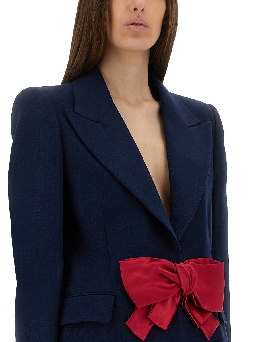 Valentino - Valentino Viscose Jacket With Bow - Women’s Clothing
