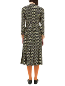 Valentino - Valentino ’Toute La V’ Twill Midi Dress - Woman-&gt;Clothing-&gt;Dresses